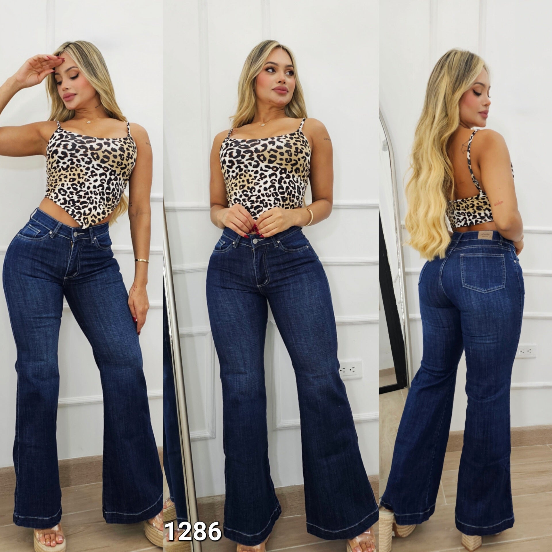 Jeans bota campana 1289